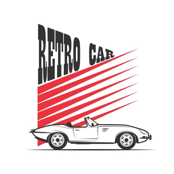 Retro Car - ilustración vectorial — Archivo Imágenes Vectoriales