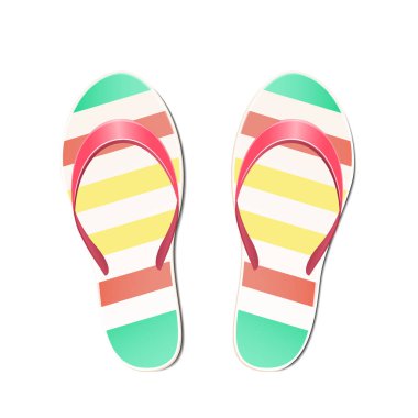 Plaj terlikleri illüstrasyon vektör