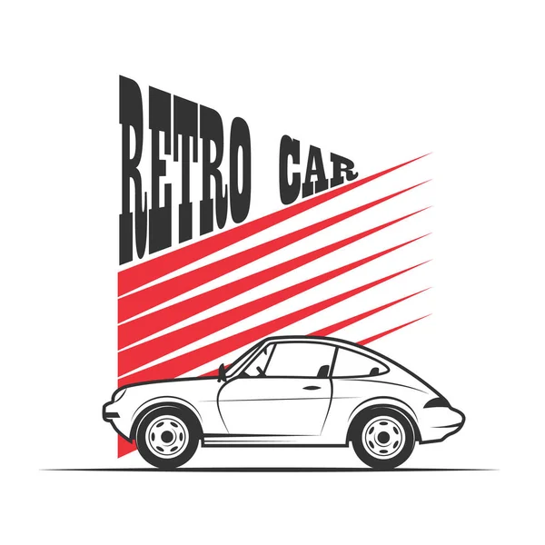 Retro Car - ilustración vectorial — Archivo Imágenes Vectoriales