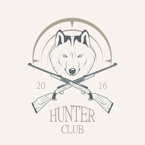 Logo del club de caza — Archivo Imágenes Vectoriales