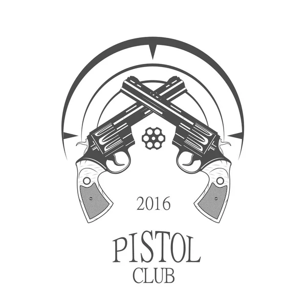Logo pistola club — Archivo Imágenes Vectoriales