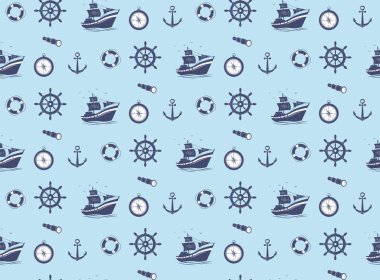 Dikişsiz desen - deniz Tema