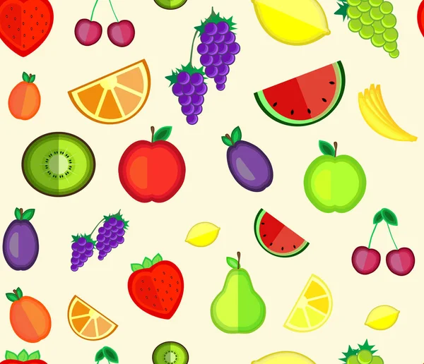 Naadloze patroon van fruit — Stockvector