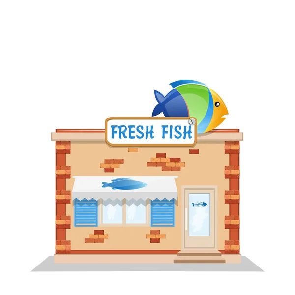 Fish street shop — Stock Vector