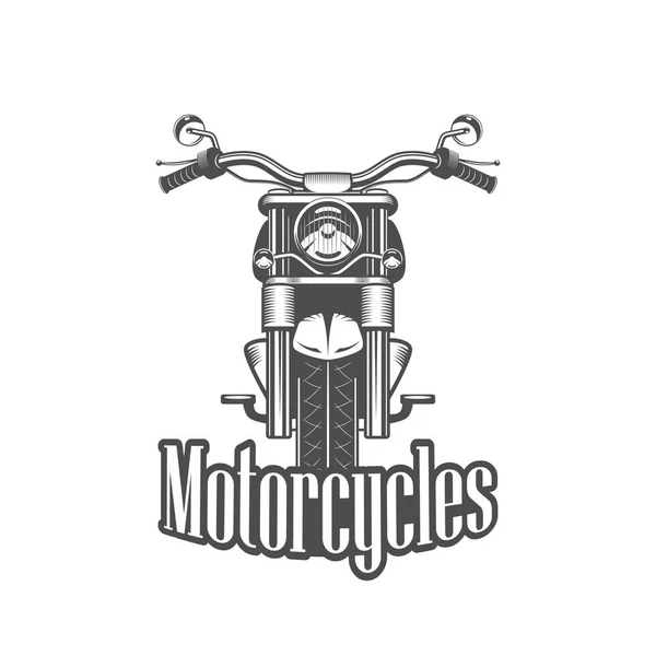 Chopper motocicleta lado frontal aislado — Vector de stock