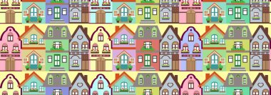 Dikişsiz desen yazlık evler