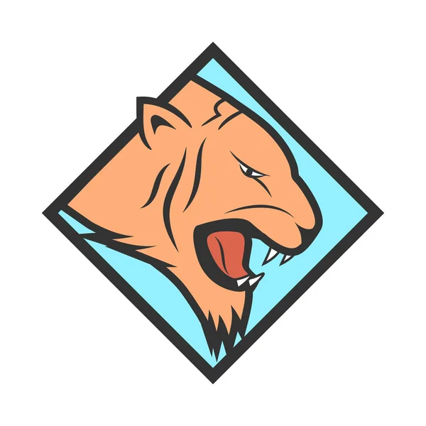 Logo Cabeza de Tigre — Vector de stock