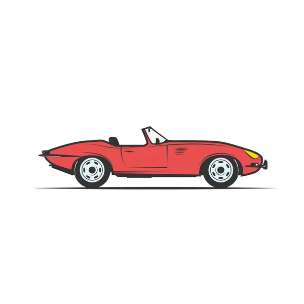 Vector cabriolet rojo — Archivo Imágenes Vectoriales