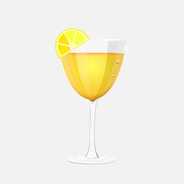 Vasos con cóctel. realista, estilo — Vector de stock