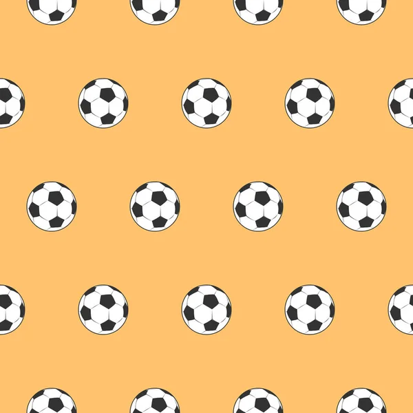 Motifs sans couture ballon de football et des thèmes de football  - — Image vectorielle