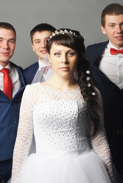 Groom with his friends having fun — Stock Photo, Image