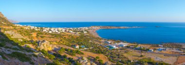 İsrail 'in kuzeyindeki Akdeniz adasının deniz manzarası.