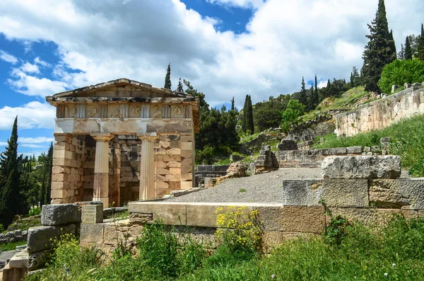 De tempel van apollo in delphi, Griekenland — Stockfoto