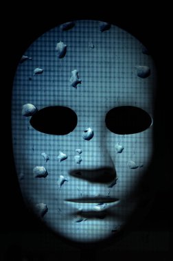 yüz maskesi siyah arkaplan