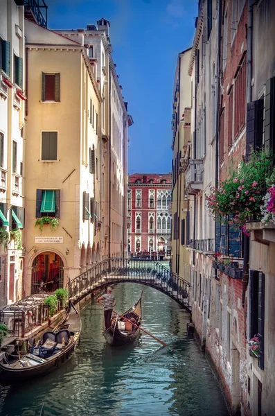 Benátky Italsko Cca Září 2017 Velký Kanál Starém Městě Stock Fotografie