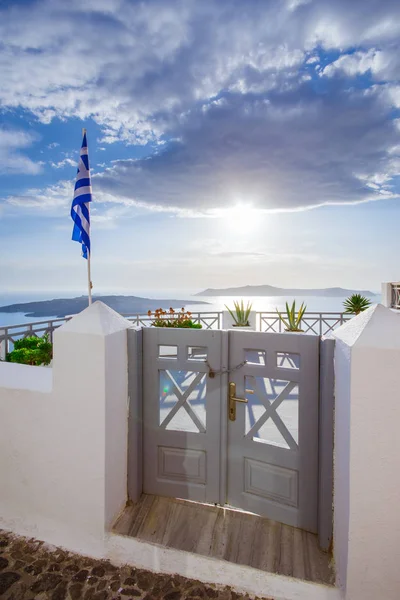 Över Santorini Grekland — Stockfoto