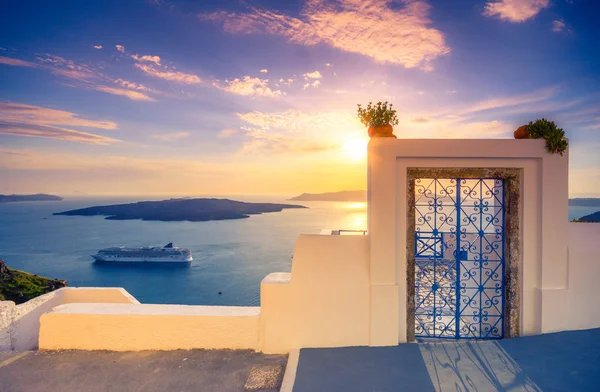 Kilátás Santorini Sziget Görögország — Stock Fotó