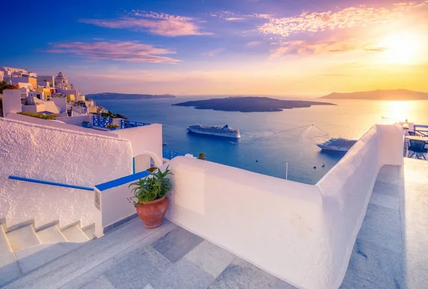 Santorini Adası manzarası, Yunanistan