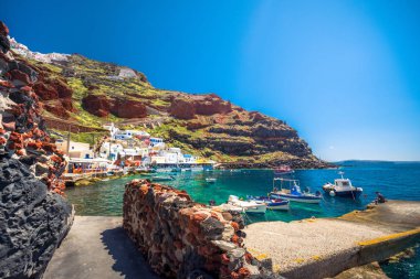 Santorini Adası manzarası, Yunanistan