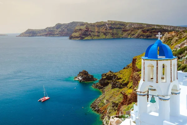 Oia miasto na wyspie Santorini, Grecja. — Zdjęcie stockowe