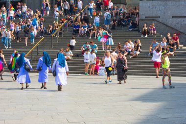 Köln, Nrw, Almanya-Temmuz 9,2017: Köln, Almanya Csd (Christopher sokak gün) Eşcinsel gurur geçit. Bu yılki geçit temalı ' bir daha asla 