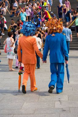 Köln, Nrw, Almanya-Temmuz 9,2017: Köln, Almanya Csd (Christopher sokak gün) Eşcinsel gurur geçit. Bu yılki geçit temalı ' bir daha asla 