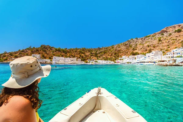 Yunan Köyü, Loutro, Hanya, Crete, Yunanistan. — Stok fotoğraf