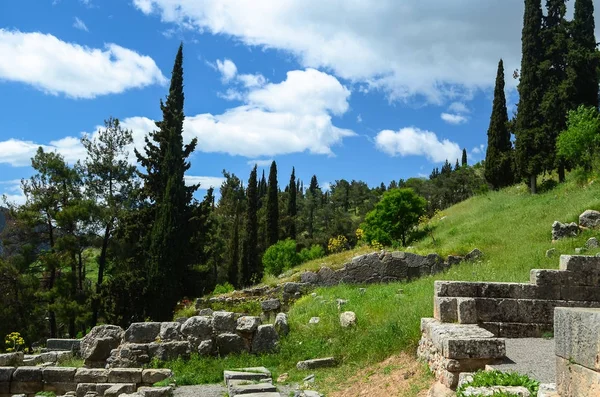 Świątynia Apolla w delphi, Grecja — Zdjęcie stockowe