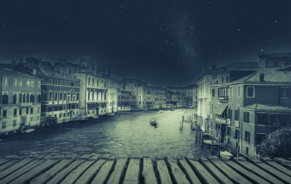 Sveç Teki Stockholm Şehrinin Gece Manzarası — Stok fotoğraf