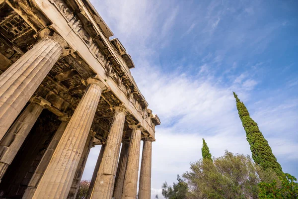 Der Tempel Des Hephaistos Auf Dem Antiken Markt Agora Unter — Stockfoto