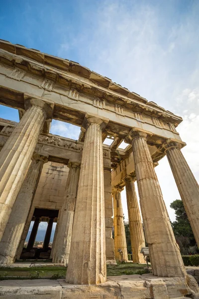 Tempiale Hephaestus Nel Mercato Antico Agora Sotto Roccia Acropolis Atene — Foto Stock
