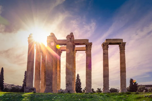 Olympian Zeus Tapınağı Yunanca Naos Tou Olimpiou Dios Olympieion Atina — Stok fotoğraf