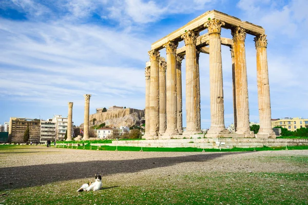 Olympian Zeus Tapınağı Yunanca Naos Tou Olimpiou Dios Olympieion Atina — Stok fotoğraf