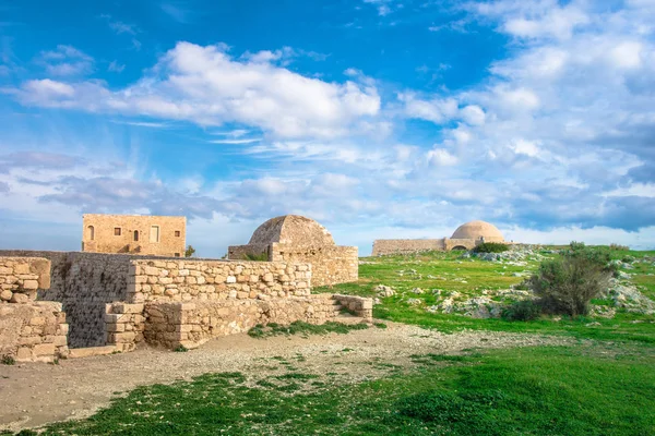 Fortaleza Veneciana Fortezza Colina Casco Antiguo Rethimno Creta Grecia — Foto de Stock