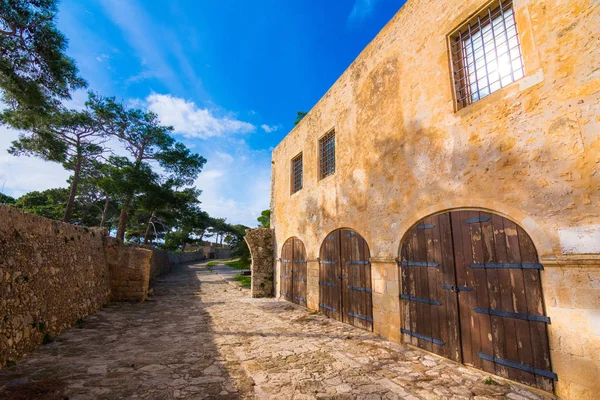 Fortaleza Veneciana Fortezza Colina Casco Antiguo Rethimno Creta Grecia — Foto de Stock