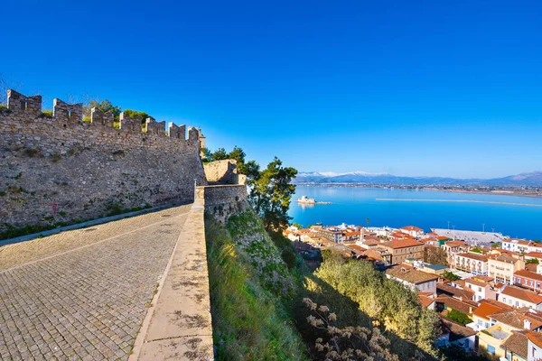 Cidade Velha Nafplion Grécia Vista Cima Com Telhados Azulejos Pequeno — Fotografia de Stock
