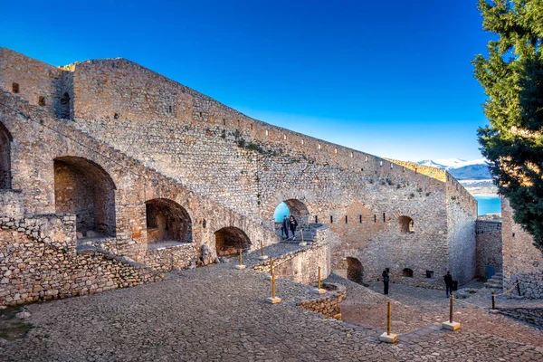 Castelo Palamidi Colina Acima Cidade Nafplio Grécia — Fotografia de Stock