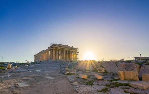 Tempio Del Partenone Sull Acropoli Atene Grecia — Foto Stock