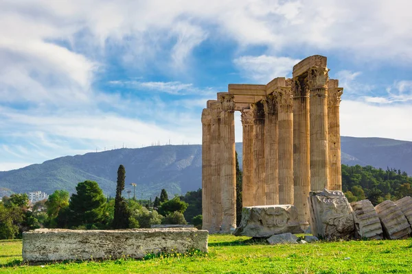 Olympian Zeus Tapınağı Yunanca Naos Tou Olimpiou Dios Olympieion Atina — Stok fotoğraf