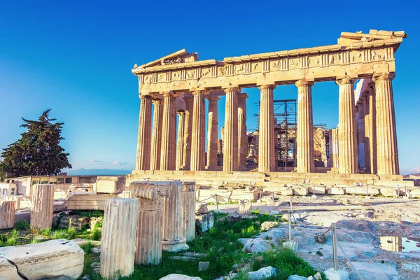 Templo Del Partenón Acrópolis Atenas Grecia — Foto de Stock