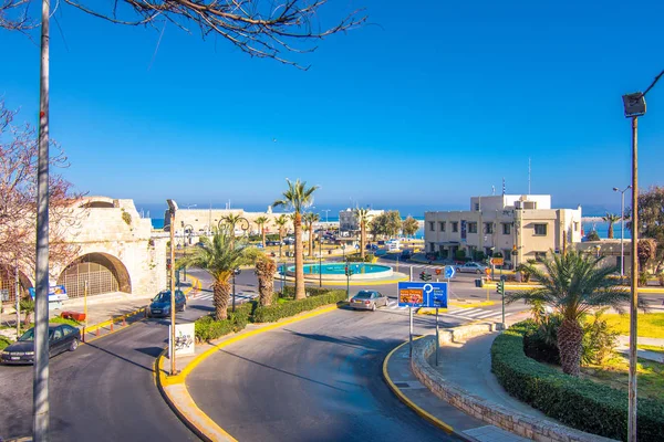 Kandiye Limanı eski Venedik fort Koule ve Tersaneler, Crete, Yunanistan