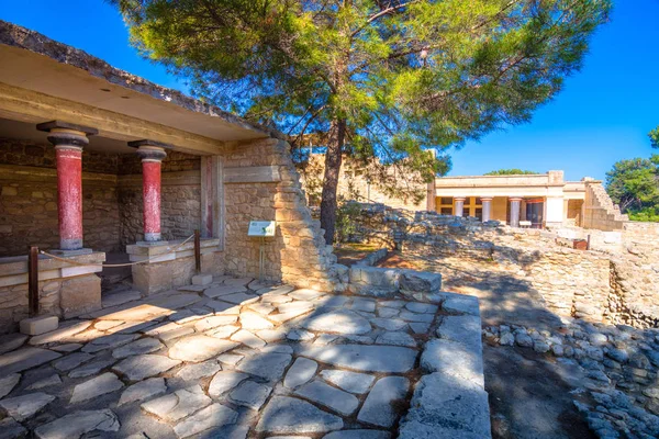 Antiguas Murallas Knossos Cerca Heraklion Las Ruinas Los Palacios Minoicos — Foto de Stock