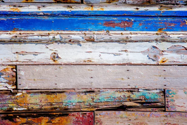 Texture Cracked Rough Wood Surface Painted — Stock Photo, Image