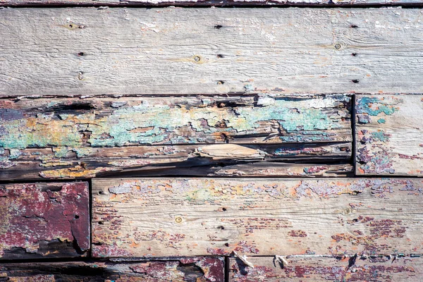 Tekstura Pęknięty Szorstkiej Powierzchni Drewna Malowane — Zdjęcie stockowe