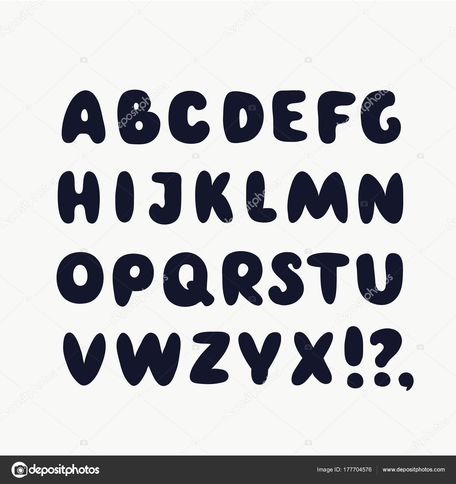 fat letters font vector font creative big thick fat white big bold letters