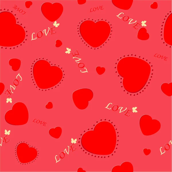 Valentine's background with hearts2 — Stock Vector