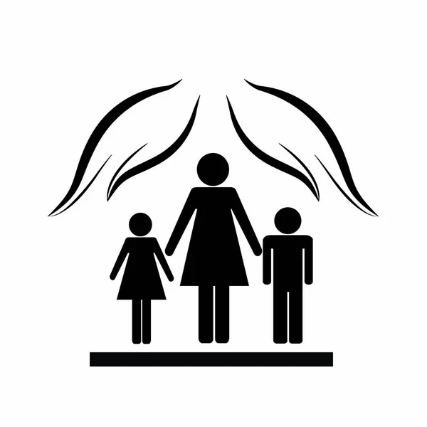 Protection des mères avec enfants4 — Image vectorielle