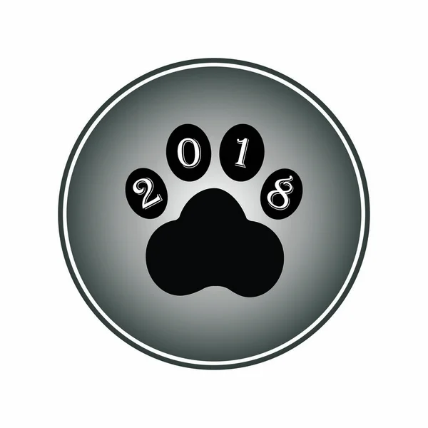 Ícone de sinal de pata de cão —  Vetores de Stock