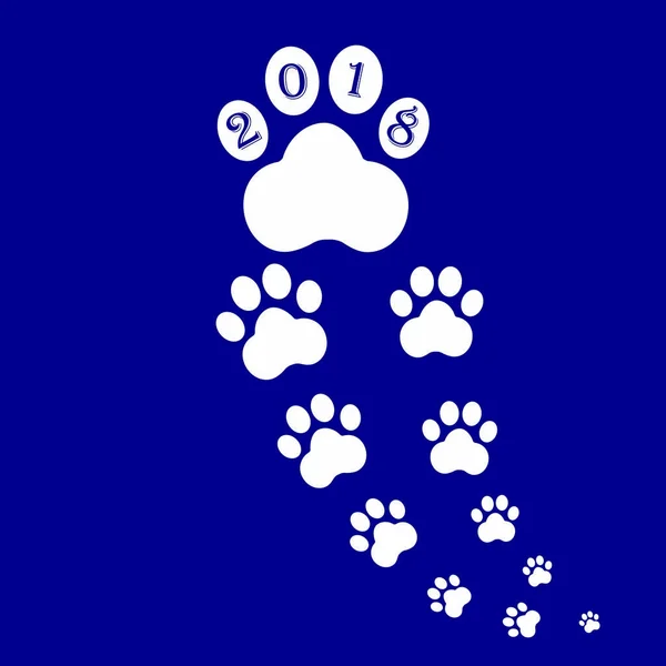 Dog3 的黑色脚印 — 图库矢量图片