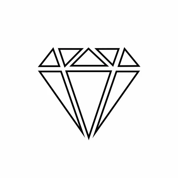 Diamantlinien-Symbol — Stockvektor